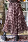 Fia Plaid Chiffon Skirt